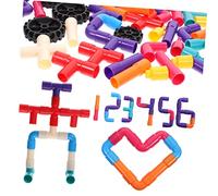 SOIMISS 1Set Wisdom Stacking Blocks Tube Building Blocks for Educational Stacking Plaything to Enhance Creativity Imagination Early Learning Skills Suitable