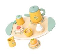 SOIMISS 1Set Wooden Tea Set Miniature Kitchen Accessories for Realistic Play Food for Imaginative Afternoon Tea Parties Design for Enhanced Creativity and Coordination