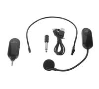 SOIMISS 2.4g Wireless Headset Microphone with Comfortable All-day Wear and Extended Battery Life, Plastic and Metal Build, for Public Speaking and Lectures, Black Wireless Head Mic