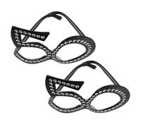 SOIMISS 2 Pairs Birthday Glasses Stylish Number Glasses for and Photo Booth Props Unique Design with Smooth Edges for Celebrations and Anniversaries