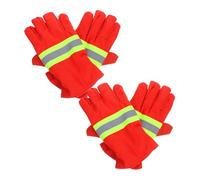 SOIMISS 2 Pairs Fire Gloves Flame Retardant High Heat Resistant Fireproof Gloves for Emergency Rescue and Firefighting Insulated Heat Shielding Protection for Men in Critical Situations
