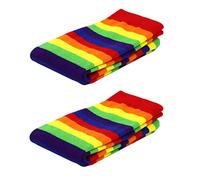 SOIMISS 2 Pairs Rainbow Stripe Socks Colourful Clown Striped Socks Crew Socks for Girls Boys Children Children