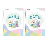 SOIMISS 2 Pcs English Alphabet Writing Practice Books for Students, Groove Calligraphy Copybooks 26 Letters, Handwriting Practice for Beginners and Primary School Use