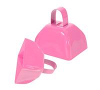 SOIMISS 2 Pcs Metal Cowbells for Football Games Loud Cheering Bells for Sporting Events and Parties Team Noise Makers for Weddings and Festivals Pink