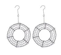SOIMISS 2 Pcs Plant Hanging Loop Irony Round Black Hand Knitting