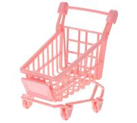 SOIMISS 2 Pcs PVC Simulation Trolley Mini Shopping Cart for Dolls Storage Rack Educational Playset Role Play Pretend Shopping Random Color Random Color
