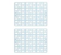 SOIMISS 2 Pcs Rabbit Playpen Foot Mat with Gridding Design and 4 Fixed Tabs