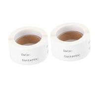 SOIMISS 2 Rolls DIY Food Date Labels Practical Record Date Stickers for Kitchen Food Storage Easy Peel Off Index Stickers Natural Adhesive for Smooth Surfaces
