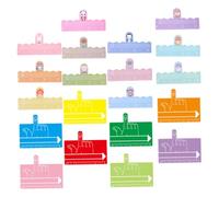 SOIMISS 2 Sets Dyslexia Reading Guide Strips for Lightweight Finger Spacer Bookmarks with Vibrant Colors Multi-Function Reading Aid Tools