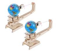 SOIMISS 2 Sets Gravity Globe Puzzle Kit STEM Educational Science for, Wooden Physics Experiment DIY Model, Science Puzzle and Gravity Learning Set