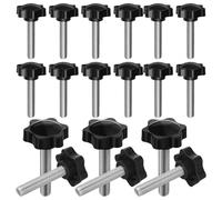 SOIMISS 20 Pcs Clamping Knob Knob Screws Quick Removal Thumb Screw Plastic M8 X 40mm Star Shaped Handle Easy Operation Comfortable Grip for Metalworking