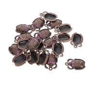 SOIMISS 20 Pcs Purple Sacred Beetle Pendants Egyptian Style Charms for DIY Necklace Bracelet Jewelry Making Supplies Symbol of Luck and Protection