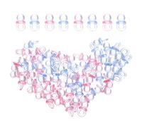 SOIMISS 200pcs Acrylic Pacifier Charms for Jewelry Making Cute Pacifier Beads as Shower Gender Reveal Party Favors