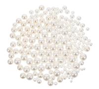 SOIMISS 200pcs Beige Abs Pearl Beads with Holes for DIY Craft and Earrings Making, Convenient Beading with Versatile Use, Small Size Elegant Pearls for Jewellery and Embroidery Projects
