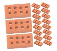 SOIMISS 200Pcs Miniature Simulation Building Bricks Stackable DIY Tiny Bricks for Table Model Durable Pottery Clay Miniature Landscape Accessories Effortless Assembly for Creative