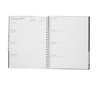 SOIMISS 2026 Weekly and Monthly Planner A4 Size with Twin-wire Binding, Spacious Writing Area, Bleed-resistant Pages, Professional Black Cover, for School and Home Use