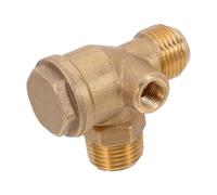 SOIMISS 20mm Copper Air Compressor Check Valve Replacement with Golden Finish, Simplifies Installation and Provides Flexible Pipe Connections for Silent Pneumatic Air Pressure Control