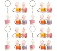 SOIMISS 20pcs Adorable Alpaca Keychain Cute Cartoon Bag Charms for Handbags Backpacks Unique Keyring Decoration for Boys and Girls and Adults for