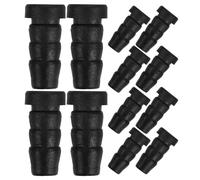 SOIMISS 20pcs Black Plastic Chair Caster Stem Sleeves Hole Diameter Furniture Leg Floor Protectors Office Swivel Caster Wheel Inserts for Scratch Prevention and Floor Protection