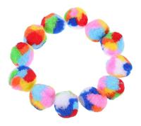 SOIMISS 20pcs Cat Balls for Indoor Cats Plush Ball Rainbow Yarn Keeps Kitten Active Attracts Pet's Interest 1.38x1.38x1.38in Cute Bright Appearance