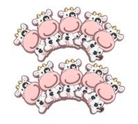 SOIMISS 20pcs Cow Pencil Charms Soft PVC Detachable Cartoon Pencil Clips for Classroom Rewards and Decorations Secure Clip Attachment for Gel Ballpoint Pens Fun School Supplies