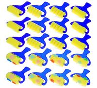 SOIMISS 20Pcs Drawing Sponge Brush Roller for Painting and Graffiti Washable Premium Sponge with Plastic Handle Patterned Art Craft Tools for Gift for Creative Play