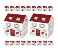 SOIMISS 20pcs House Shaped Candy Box White Cardboard Goodie Box for Biscuits and Candy Nordic Style for Gifting Purposes