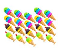 SOIMISS 20Pcs Ice Cream Mini Erasers for Portable Cartoon Food Erasers Student Stationery Fun Educational Tool Safe and Lightweight Random Styles
