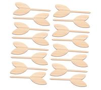 SOIMISS 20pcs Leaf Shaped Garden Markers Durable Wooden Plant Labels for Easy Identification of Flowers and Plants Practical and Portable for Garden Enthusiasts