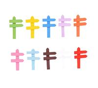 SOIMISS 20pcs Mini Decorative Garden Fence Set Creative DIY Fairy Lawn Ornaments for Outdoor Backyard Wooden Micro Landscape Accessories for Flower Pots and Indoor Gardens Random Color