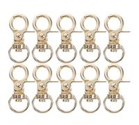 SOIMISS 20pcs Parrot Cage Door Locks Metal Snap Hooks Anti-escape Birdcage Buckles with Clasp Golden Bird Cage Fasteners for Pet Bird Security