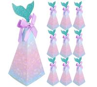 SOIMISS 20pcs Party Candy Container Treats Boxes Delicate Design Lightweight Easy to Carry Paper Cartoon Mermaid Shape for Anniversary Halloween