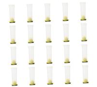 SOIMISS 20Pcs Plastic Queen Cell Protectors Beehive Safety Covers No-hurt Lightweight Bee Cage Cell Protector for Beekeeping Grafting and Hive Tools