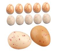 SOIMISS 20pcs Realistic Speckled Eggs Decorative Faux Bird Eggs for Easter DIY Displays Seasonal Decor Craft Supplies for Bowls and Yellow White Colors