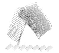 SOIMISS 20pcs Silver Wire Hair Combs Curved French Style Bridal Comb for Women Elegant Wedding Accessories Effortless Insert Design for Brides and Classic Hair Side Pin Clamp