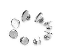 SOIMISS 20pcs Stainless Steel Brooch Bottom Support Pin round Plate DIY Breastpin Bottom Tray 20mm Inner Diameter Suitable for Jewellery Accessories and Pin Badges