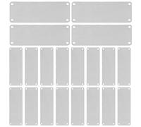 SOIMISS 20pcs Stainless Steel Rectangular Blank Tags Metal Stamping Charms for DIY Engraving Nameplates Minimalist Pendants for Business Branding and Personal Crafts