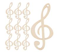 SOIMISS 20pcs Unfinished Wood Craft Pieces Music Note Embellishments for DIY Painting Family Activity Birthday Shower Party Decor