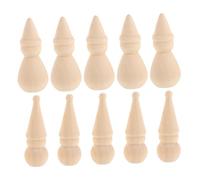 SOIMISS 20pcs Unfinished Wooden Snowman Peg Dolls DIY Craft Figures for Painting Christmas Decorations Art Projects and Holiday Ornaments Durable Wood Material