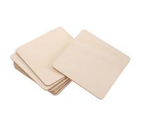 SOIMISS 20pcs Unpainted Square Wood Pieces with Rounded Corners Unfinished Wood Shapes for DIY Crafting Carving Sign Making and Decorative Projects