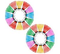 SOIMISS 24pcs Colorful Plastic Badminton Shuttlecocks, Lightweight Foam Head Shuttlecock Set, Suitable for ’s Badminton Training and Garden Play Random Color Random Color