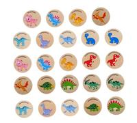 SOIMISS 24pcs Dinosaur Matching Game for Interactive Educational for Cognitive Engagement Wooden Animal Matching Activity for Preschool Learning and Group Play