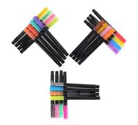 SOIMISS 24pcs Double Line Drawing Markers, 24 Colour Glitter Outline Pens | Plastic Construction, Quick-dry Ink, Reduced Smearing and Bleedthrough, Fade-proof Shimmer Strokes for Card Making