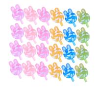 SOIMISS 24pcs Glow Dark Bunny Ear Lollipop Charms for DIY Jewelry Making Cute Miniature Pendant Accessories for Keychain Bag Phone Case Decorations
