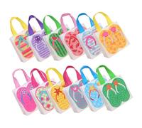 SOIMISS 24pcs Non Woven Fabric Beach Treat Bags Tote Bags with Tropical Flamingo Fruit Designs for Luau Parties Birthday Summer Events Lightweight Spacious Stylish