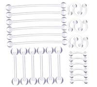 SOIMISS 24pcs Piercing Jewelry Set Includes Nose Rings Eyebrow Rings Industrial Piercing Jewelry for Women Versatile Decorative Options for Everyday Wear