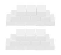 SOIMISS 24pcs Plastic Empty Watercolor Half Pans Palette Paint Storage Pans for DIY Painting Portable Lightweight Solid Paint Containers for Artists and Travel