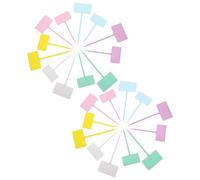 SOIMISS 24pcs Plastic Plant Labels Plastic Flower Sign Gardening Indoor Mixed Color Pp Material Safe Decorative Garden Plants Labels for Succulent Care Random Color