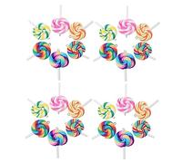 SOIMISS 24Pcs Rainbow Lollipop Pendants for Jewelry Making Cute Candy Charms for Bracelets Necklaces Earrings Keychains and Durable Polymer Clay Accessories for Creative Fun