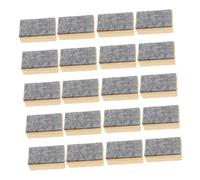 SOIMISS 24pcs Small Portable Felt Chalkboard Erasers Dust-reducing Wood Chalk Eraser for Classroom Office Home Use Scratch-Resistant Whiteboard Duster with Polished Finish for Teachers